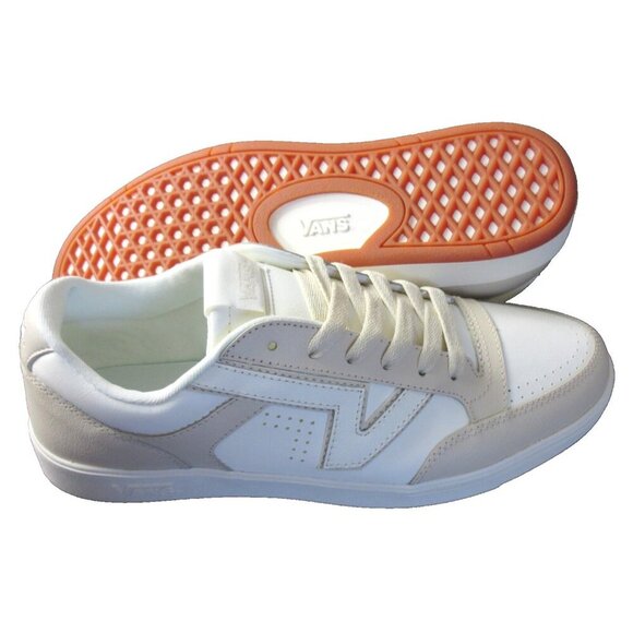 Vans Men's Lowland Cc Leather Marshmallow True White Skate Shoes Sizes NIB - Picture 2 of 5